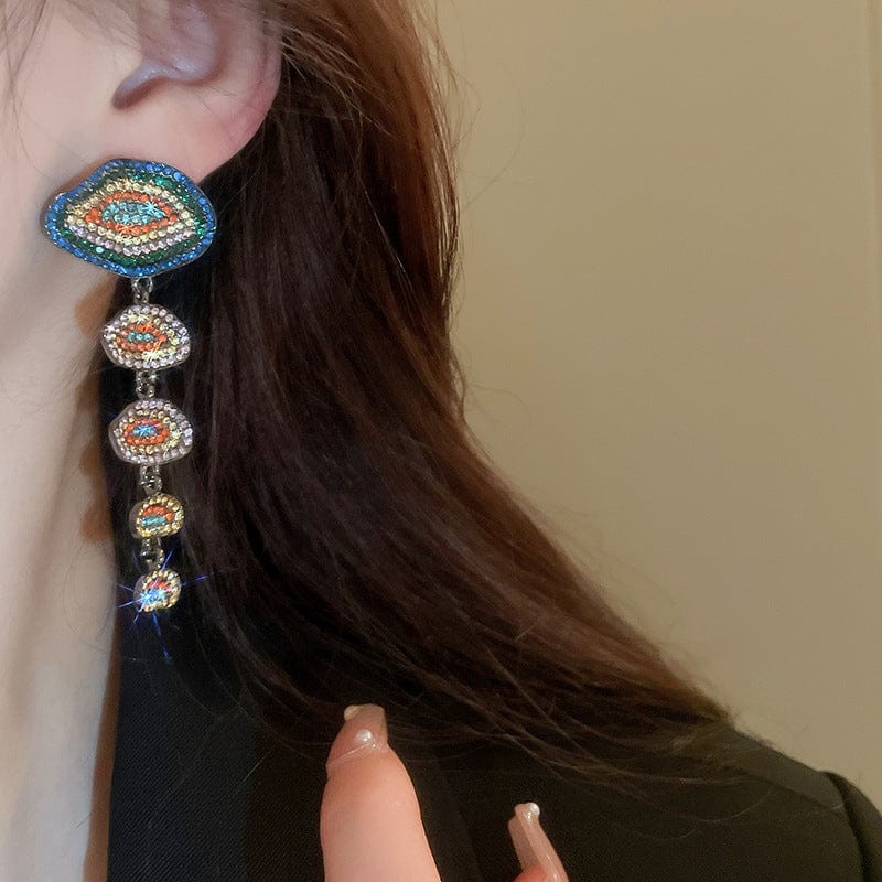 Trendy / Multi fashion trendy geometric zircon wholesale colorful earrings