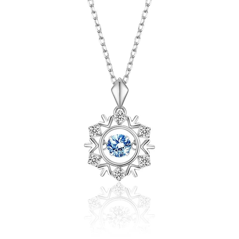 Trendy / necklace Blue Cubic Zirconia VANA Fine Jewelry 925 Sterling Silver Necklace Set Snowflower Pendant Women Gift jewelry Set Wedding