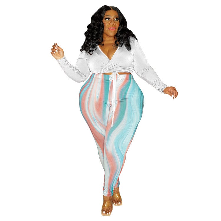 Trendy Women Clothes 2022 Women Summer Crop Top Set Large Size Ladies Fashion Smooth Skinny