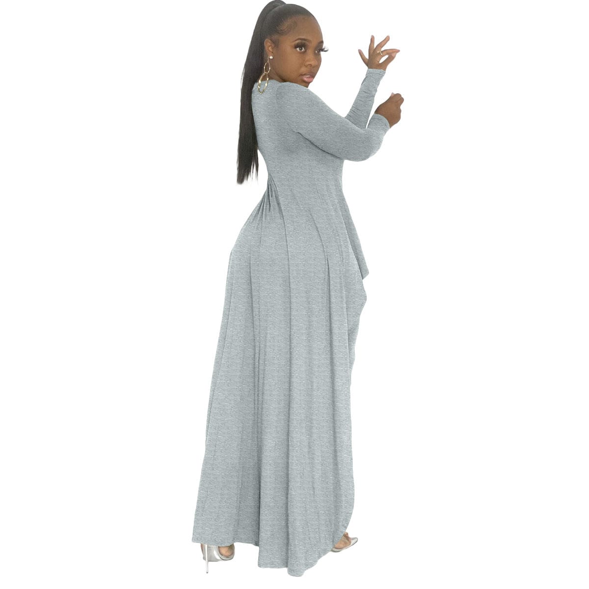 Trendy Women Clothes Fall Fashion Clothing Women Long Sleeve Solid Casual Dresses Pants Two Piece Set