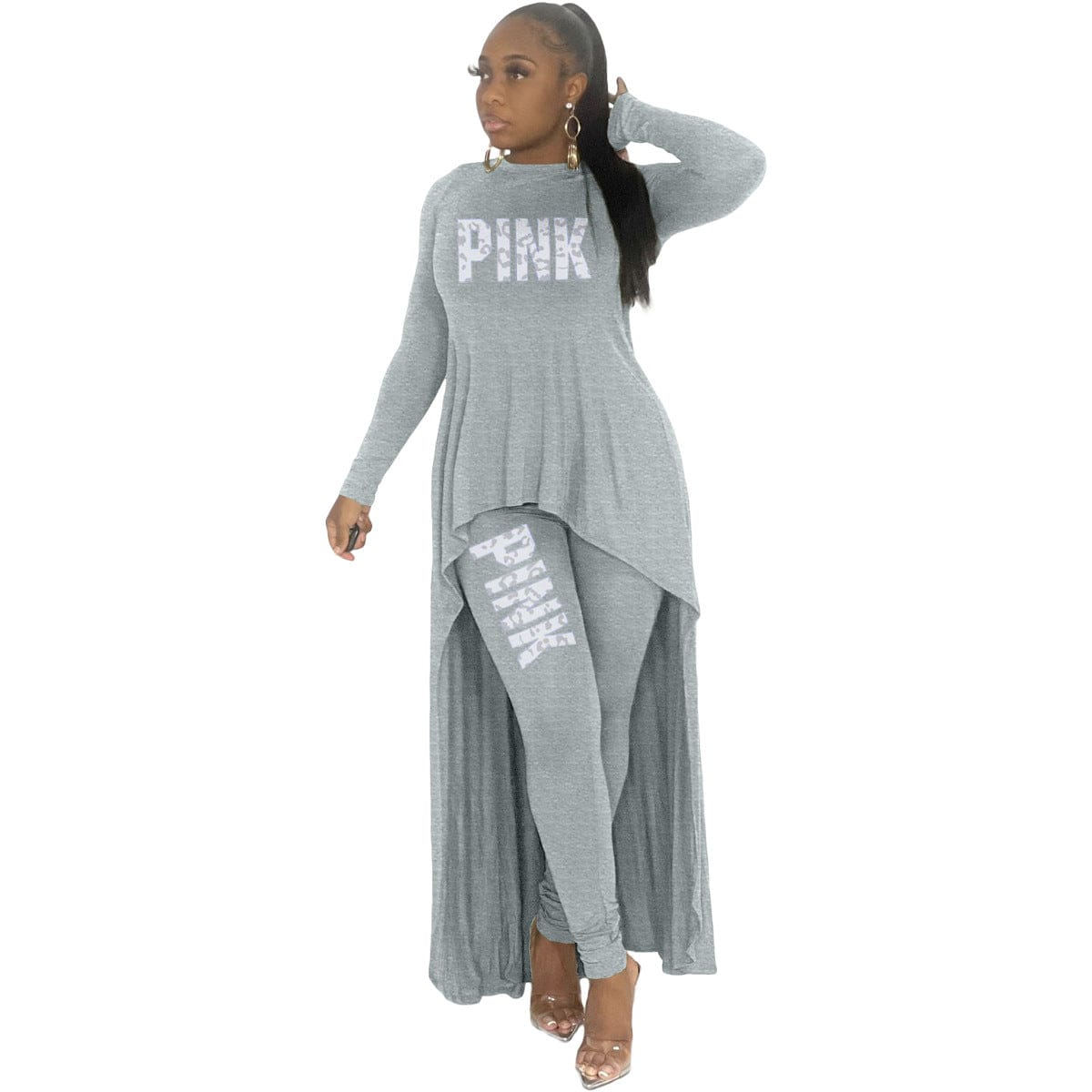 Trendy Women Clothes Fall Fashion Clothing Women Long Sleeve Solid Casual Dresses Pants Two Piece Set