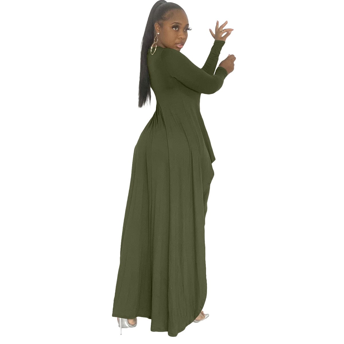 Trendy Women Clothes Fall Fashion Clothing Women Long Sleeve Solid Casual Dresses Pants Two Piece Set