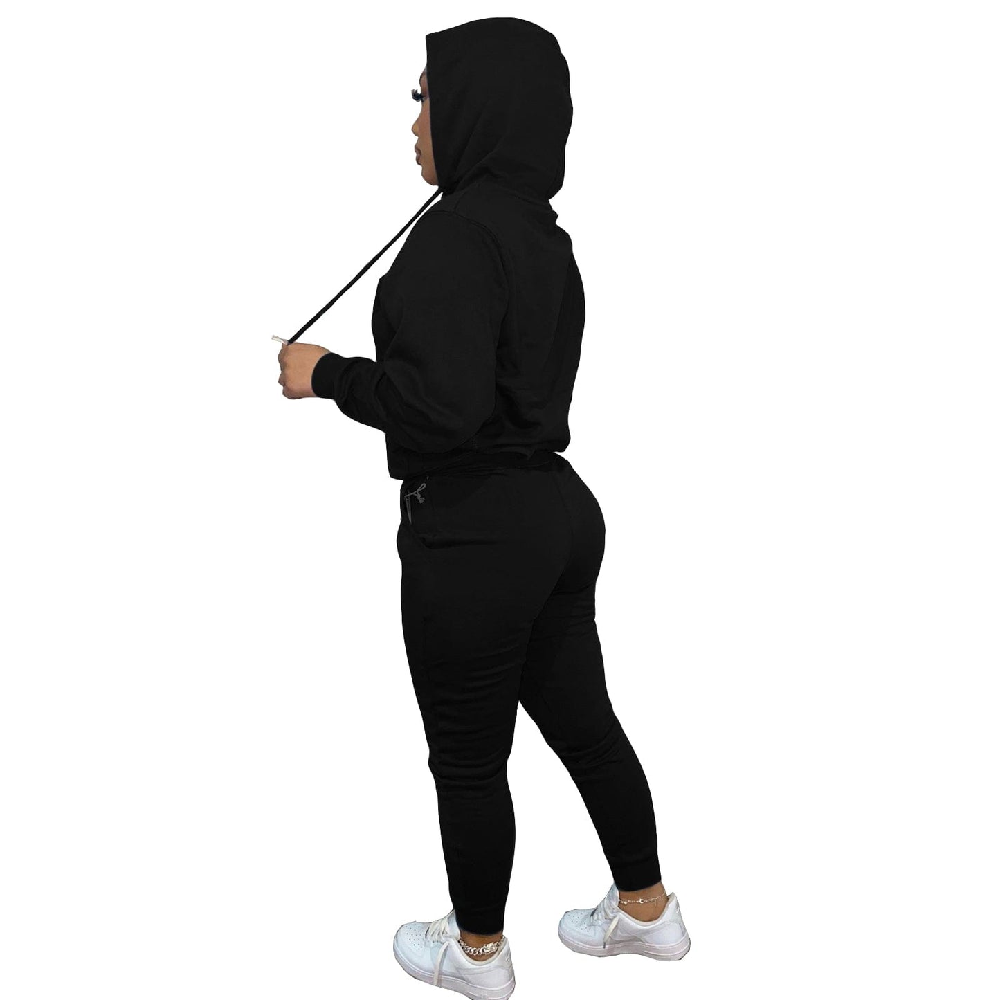 Trendy Women Clothes Women's Fashion Printed Sweatshirt Hoodie 2 Piece Pant Set
