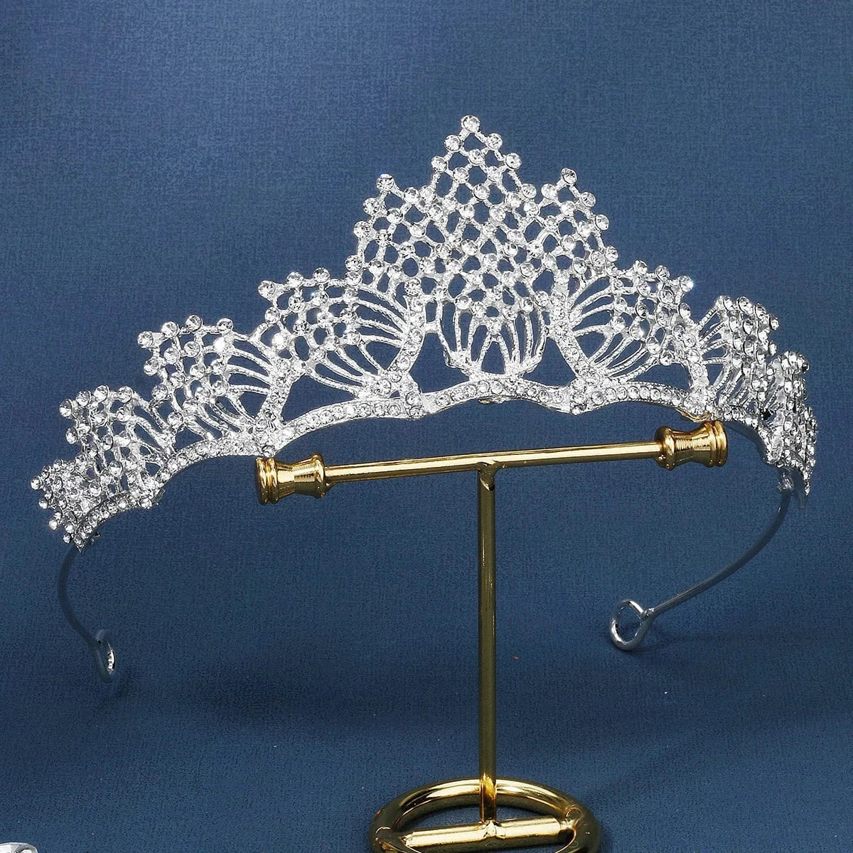 TS-J3040S Drop shipping Silver Wedding Bridal Rhinestone Crystal Crown Tiaras for Queens Corona