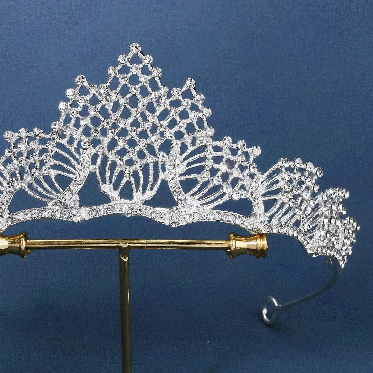 TS-J3040S Drop shipping Silver Wedding Bridal Rhinestone Crystal Crown Tiaras for Queens Corona