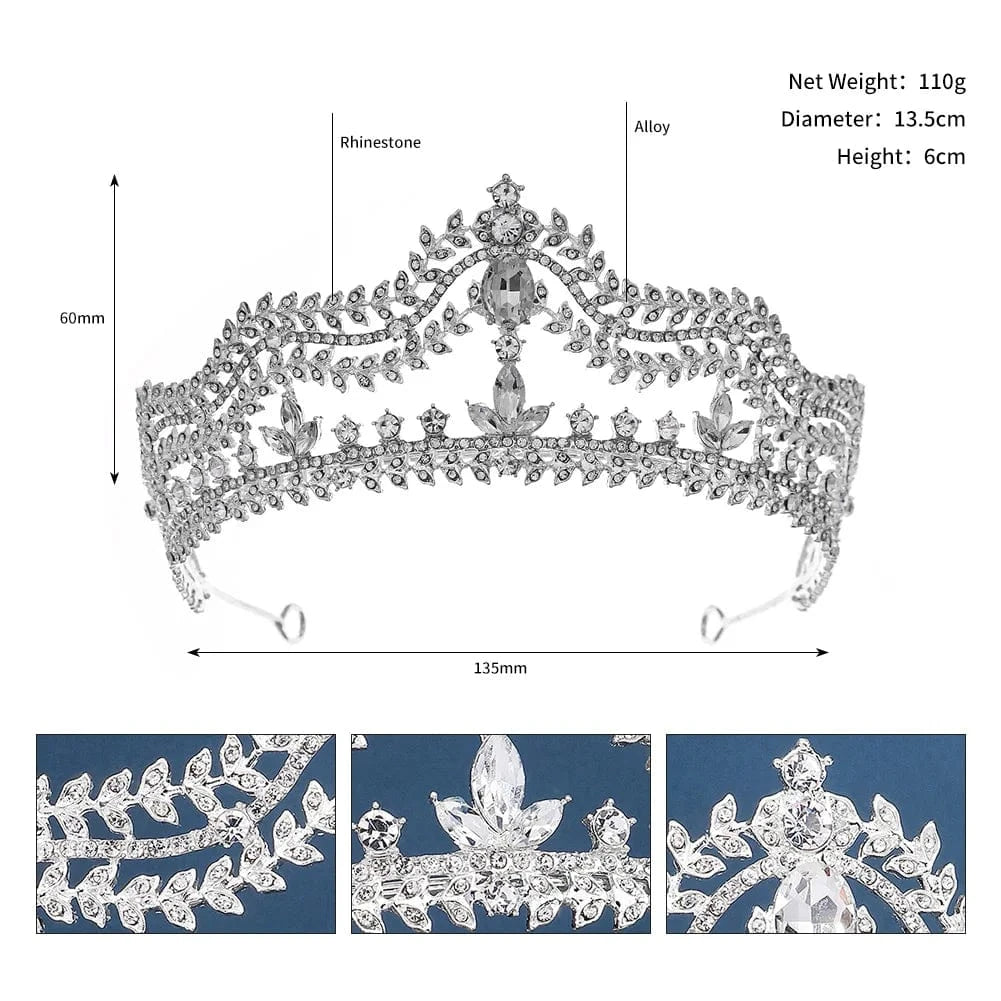 TS-J3056S Dropshipping European Retro Hair Accessories Pageant Rhinestone Crystal Tiaras Crown for Bridal Queens Corona hair jewelry