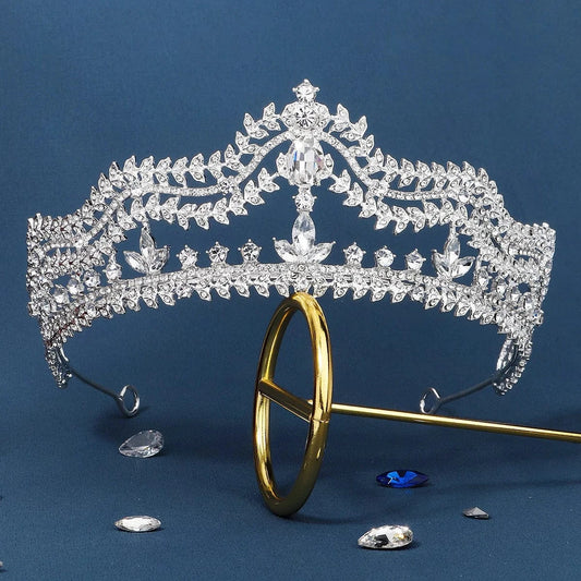 TS-J3056S Dropshipping European Retro Hair Accessories Pageant Rhinestone Crystal Tiaras Crown for Bridal Queens Corona hair jewelry