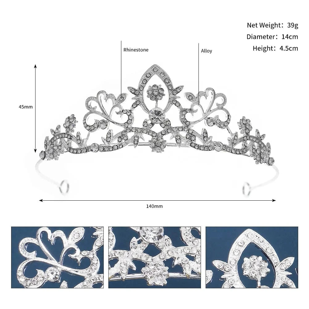 TS-J3057S Drop shipping Light Weight Hot Sale Wedding Bride Rhinestone Crystal Tiaras Crown for Bridal Queens Corona