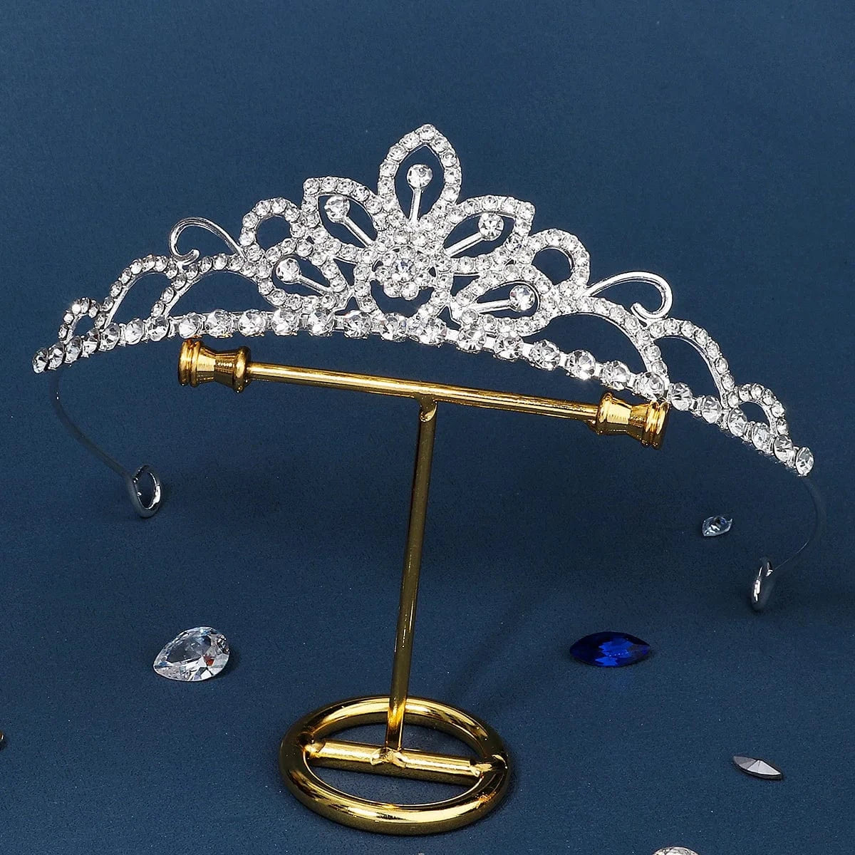 TS-J3070S Wholesale Classic Silver Tiara Wedding Bride Small Rhinestone Crystal Tiaras Crown for Queens Corona hair jewelry
