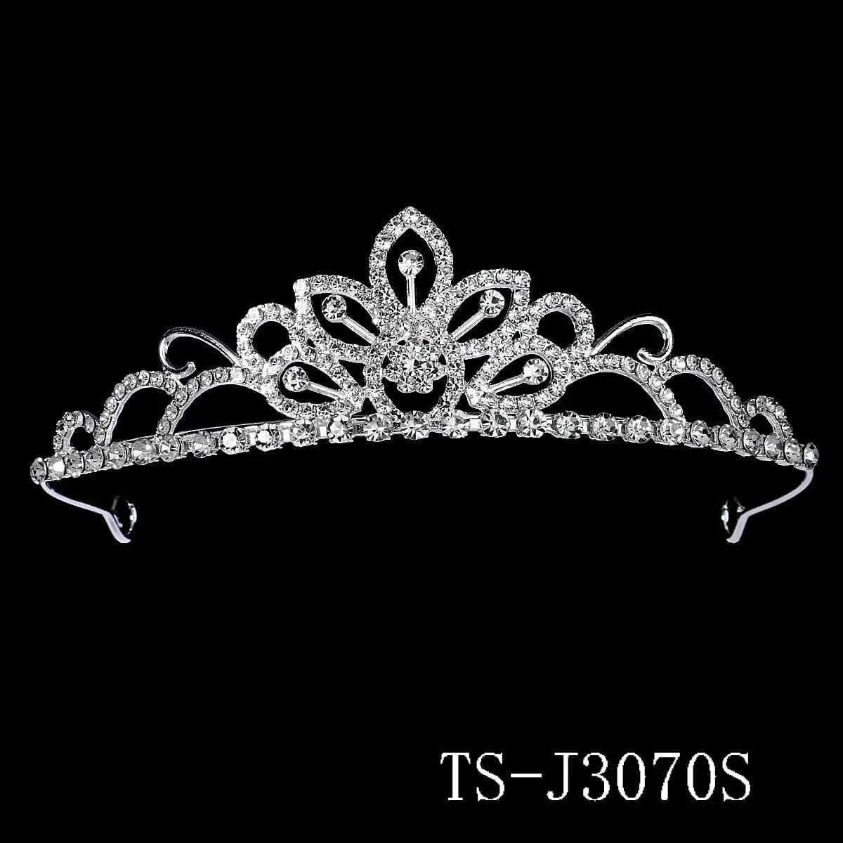 TS-J3070S Wholesale Classic Silver Tiara Wedding Bride Small Rhinestone Crystal Tiaras Crown for Queens Corona hair jewelry