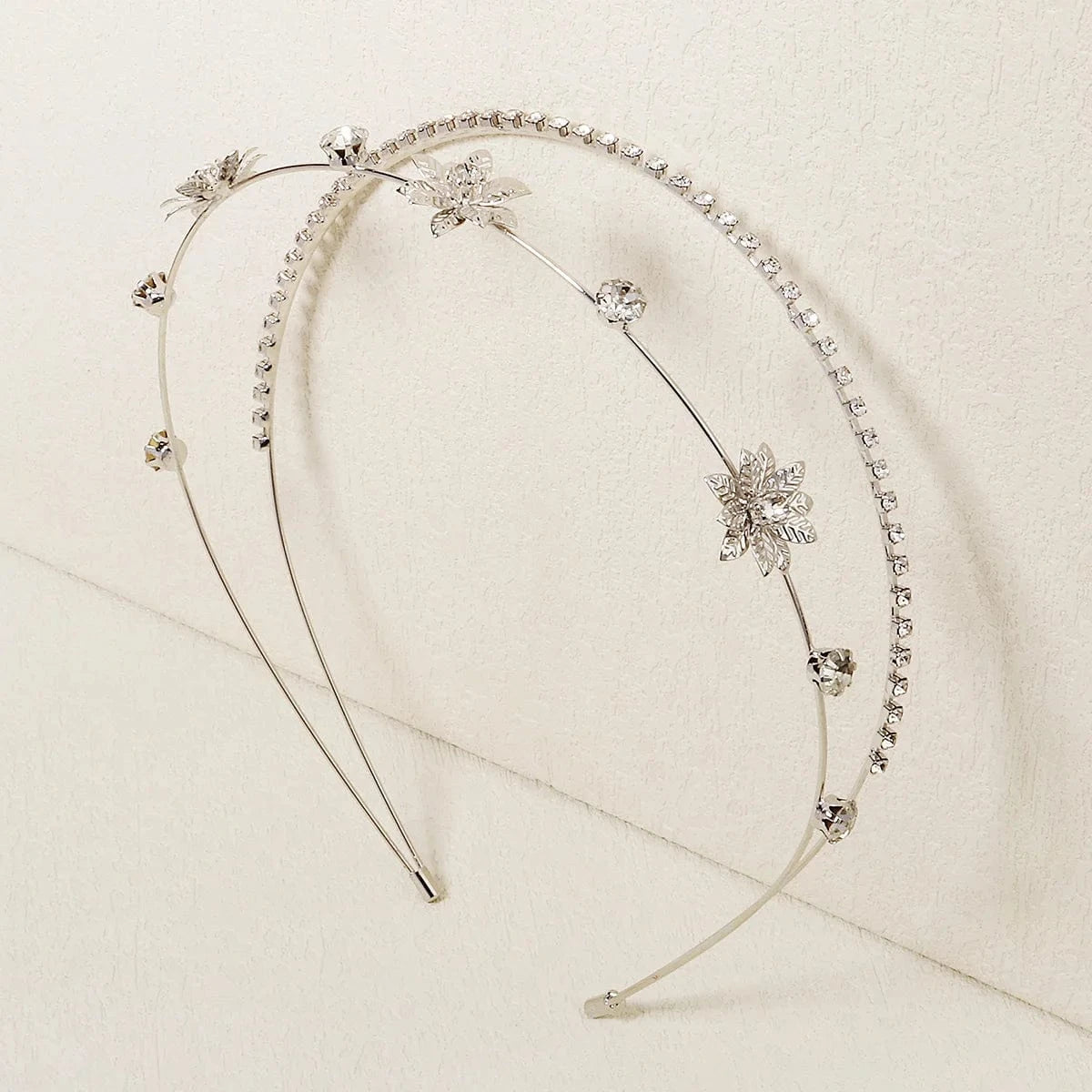 TS-J3084S Drop shipping Silver Color Metal Flower Headband Party Girls Hot Sale Wedding Bride Crystal Tiaras for Bridal Hairband For Party