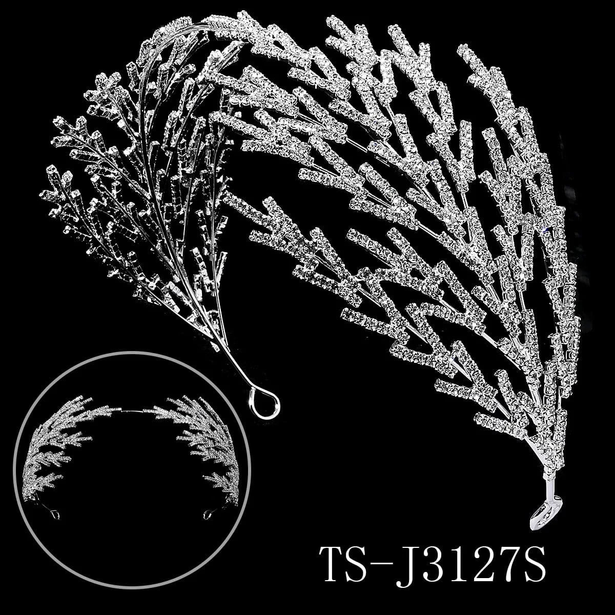 TS-J3127S Miallo wholesale fashion girls Claw chain hairband Rhinestone crystal hairhoop wedding bridal hair Headpieces jewelry