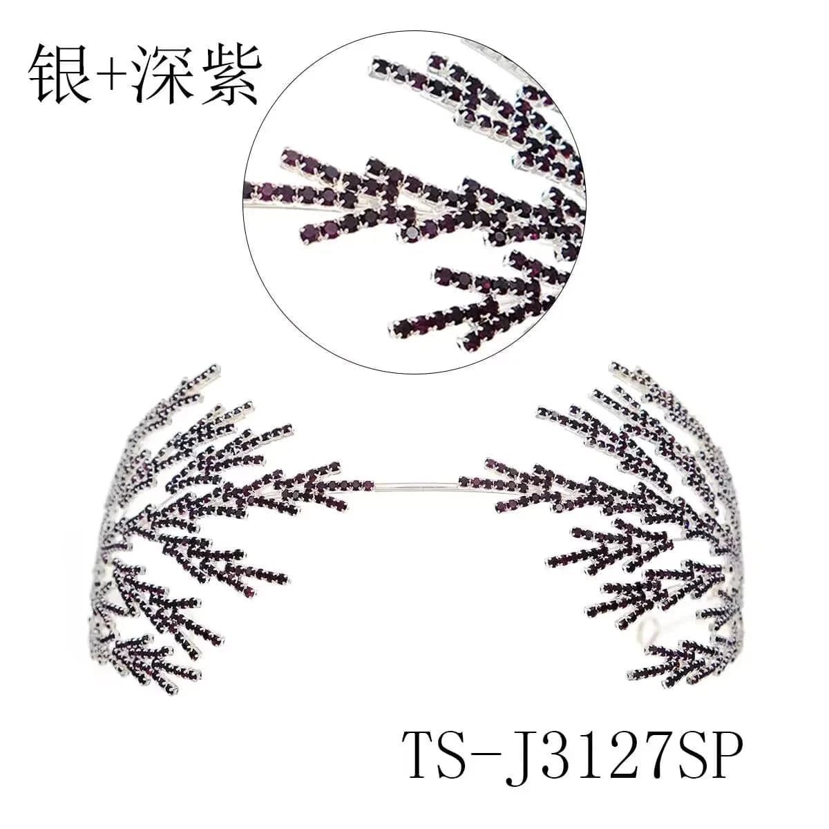 TS-J3127SP Miallo wholesale fashion girls Claw chain hairband Rhinestone crystal hairhoop wedding bridal hair Headpieces jewelry