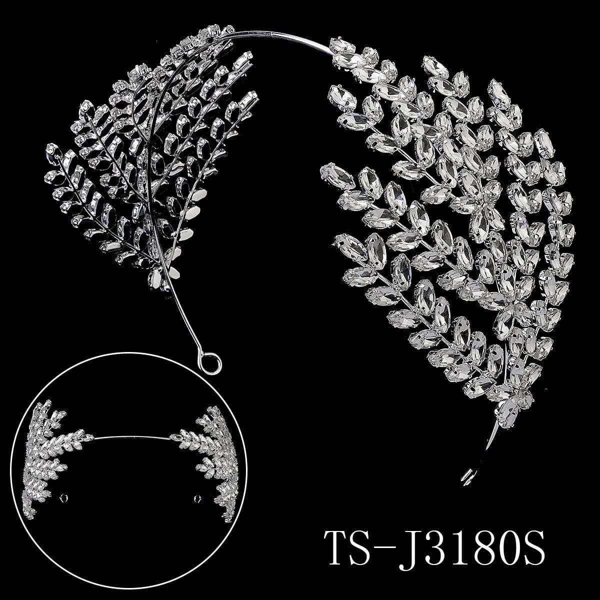 TS-J3180S Miallo wholesale fashion girls Claw chain hairband Rhinestone crystal hairhoop wedding bridal hair Headpieces jewelry
