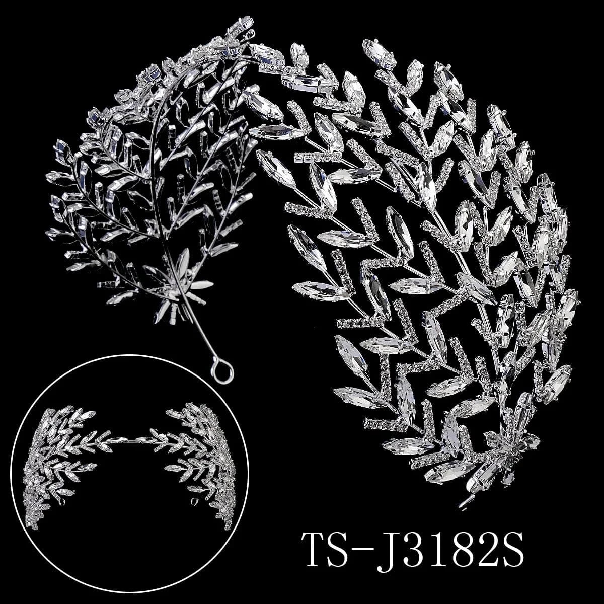 TS-J3182S Miallo wholesale fashion girls Claw chain hairband Rhinestone crystal hairhoop wedding bridal hair Headpieces jewelry
