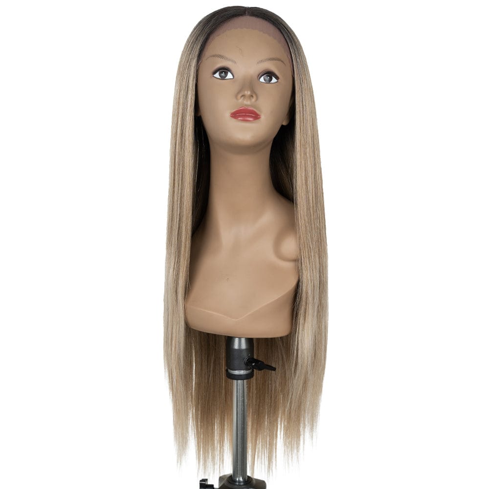TT456E High Temperature Lace Frontal Uganda Kenya Synthetic Lace Front Wig Heat Resistance Synthetic Hair Wig Long Straight LUIZA