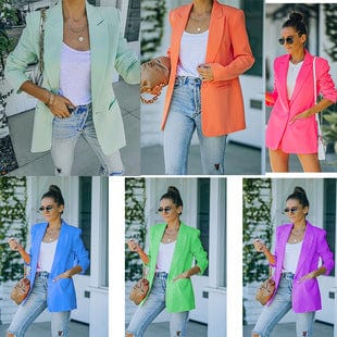 Two Piece Blazer Suit Women Office Sets 2023 Fashion Shorts Solid Lady Casual Blazers Set Long Sleeve Cardigan Blazer Shorts Set
