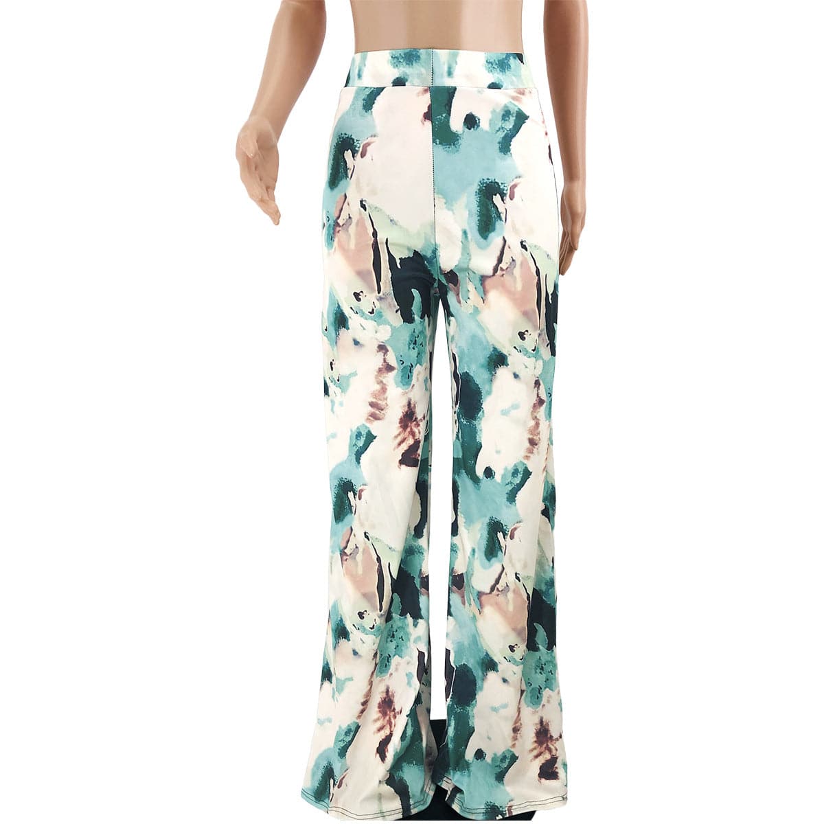 Two Piece Set Summer 2022 Printed V neck Wide Leg Pants Set Women High Waist Bandage Sexy Woman Clothing Sets