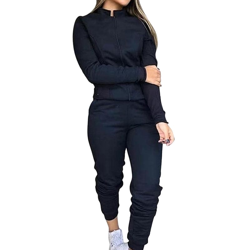 Two Piece Set Women Outfit Spring Autumn Jacket Pants Set Ladies Joggers Tracksuit Loose Sweat Suits coldker