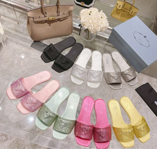 TX wholesale casual stock thick sole candy color slippers women flat sandals