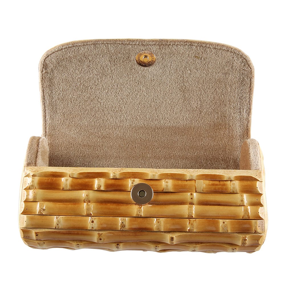 Unique Handmade wood rattan bamboo root evening bag handbag