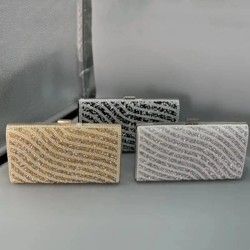 unique party bling crystal clutch purse rhinestones pearl diamond evening bag luxury clutch purses for weddings