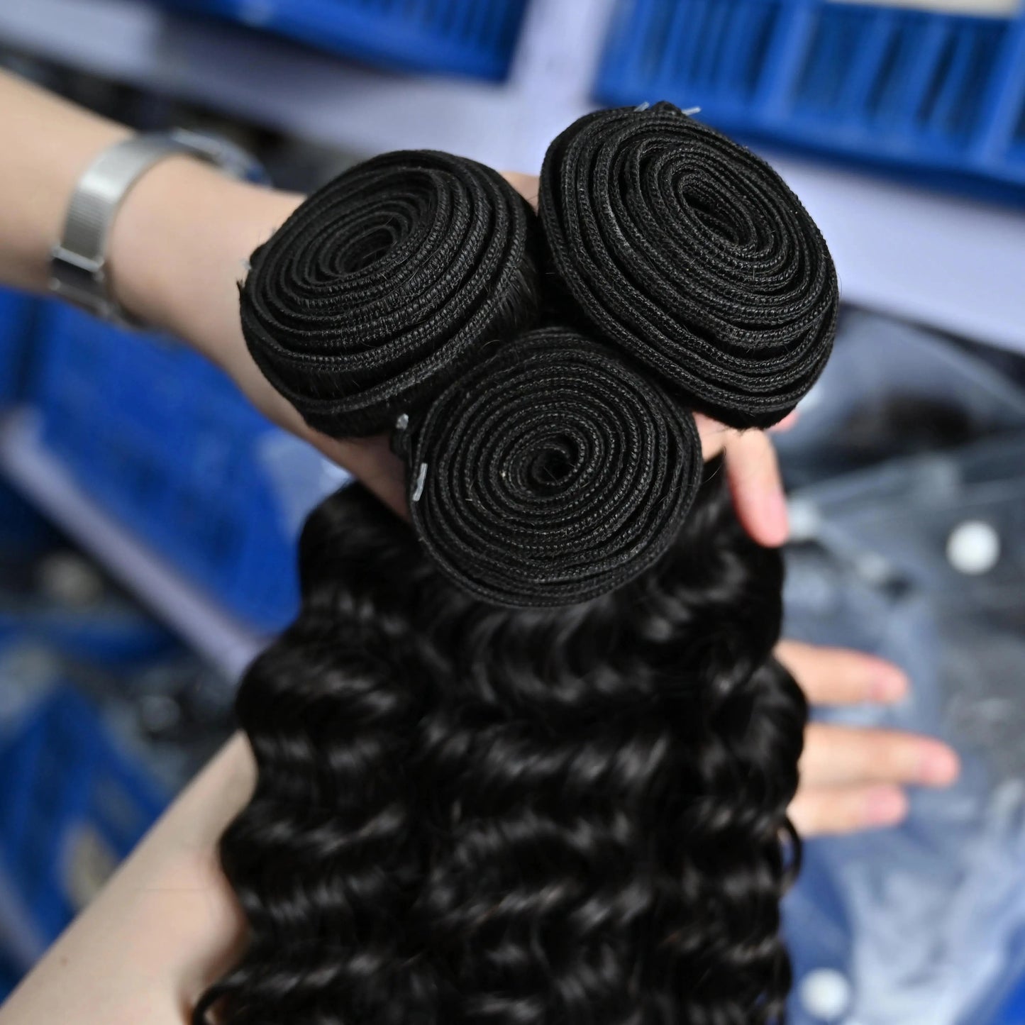 Unprocessed 100% Virgin Human Hair Bundles Water Wave Hair Weave Brazilian Hair Cuticle Aligned
