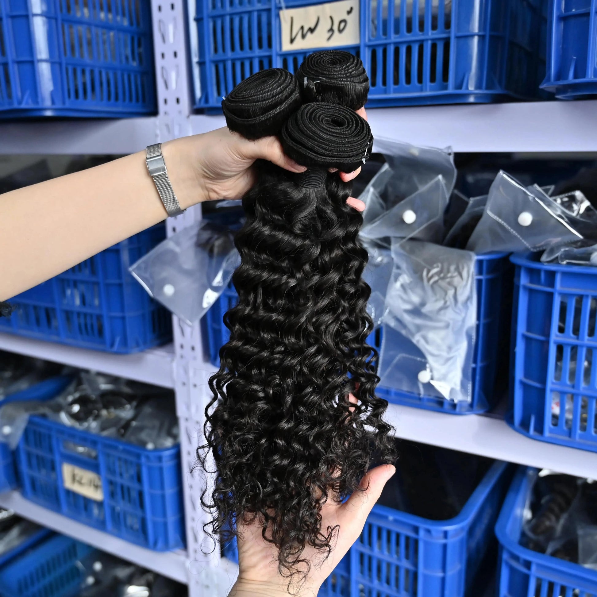 Unprocessed 100% Virgin Human Hair Bundles Water Wave Hair Weave Brazilian Hair Cuticle Aligned