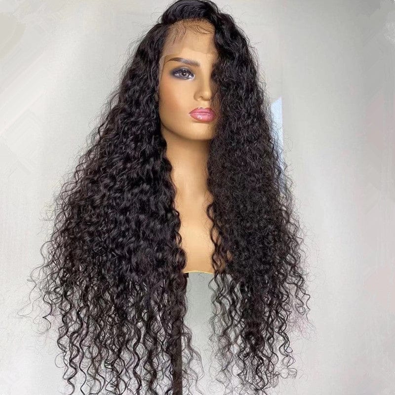 Unprocessed Brazilian Human Hair HD Lace Wig OEM Vendors Water Wave Virgin Cuticle Aligned Full Swiss Lace 100% Human Hair Wig