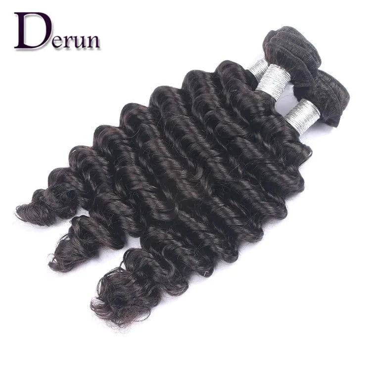 Unprocessed Virgin Brazilian Human Hair Cuticle Aligned Deep Wave Hair Bundles of Qingdao Derun