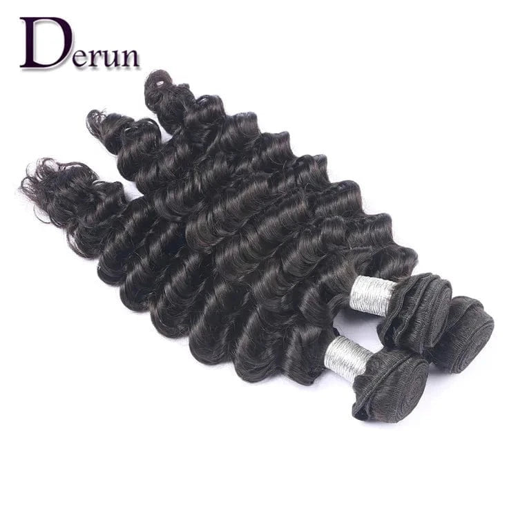Unprocessed Virgin Brazilian Human Hair Cuticle Aligned Deep Wave Hair Bundles of Qingdao Derun