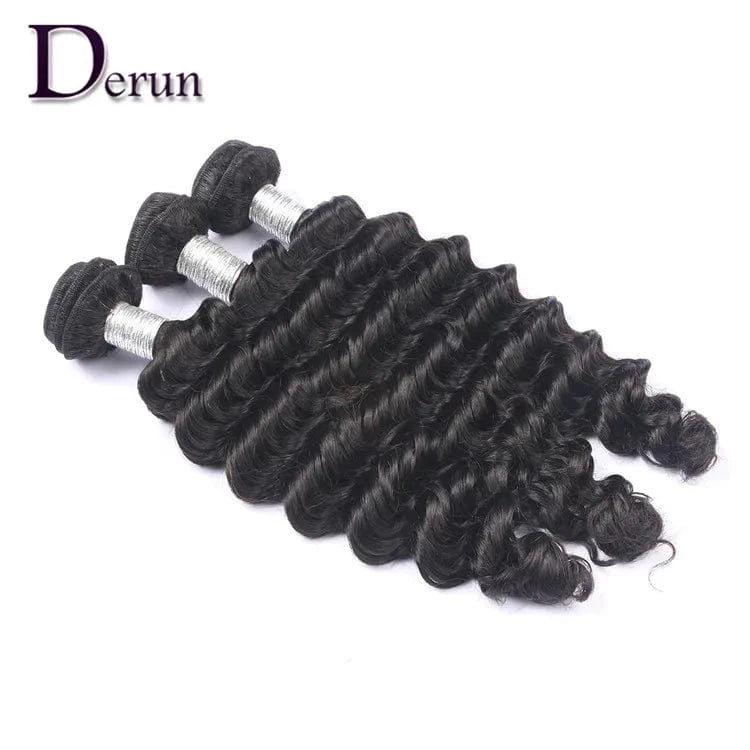 Unprocessed Virgin Brazilian Human Hair Cuticle Aligned Deep Wave Hair Bundles of Qingdao Derun