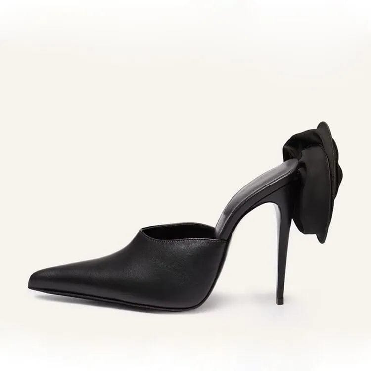 US13.5-14/Eur44 / Black New Styles 2023 Pointy Pearl Flower Sandals Summer Heels Party Wedding Sexy Shoes Designer Slippers For Women