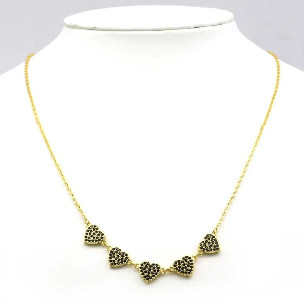 Valentine's Day Gift Jewelry 18K Gold Plated Brass Hot Sale Pendant Necklace Heart Link Heart Pendant Necklace For Women