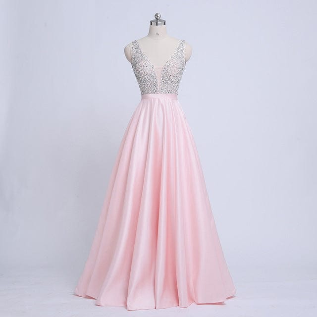 Vestido De Noche Largo Women Elegant Stain Round Neck Lace Gown Sleeveless Formal Evening Dresses  drop shipping fulfill