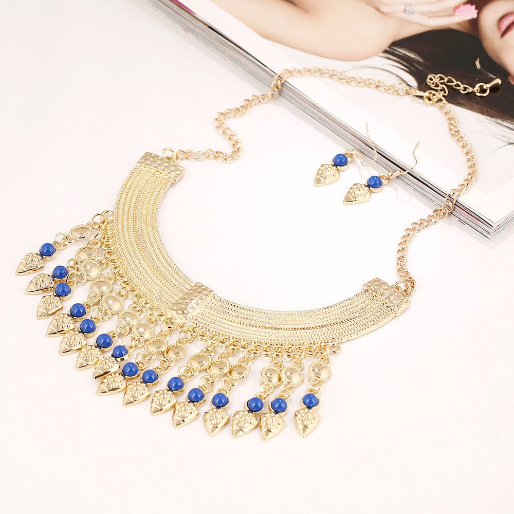 Vintage / 1 CARTER LISA Tassel Collar Statement Necklace Fashion Jewelry For Women Wedding Party Accessories For Bride