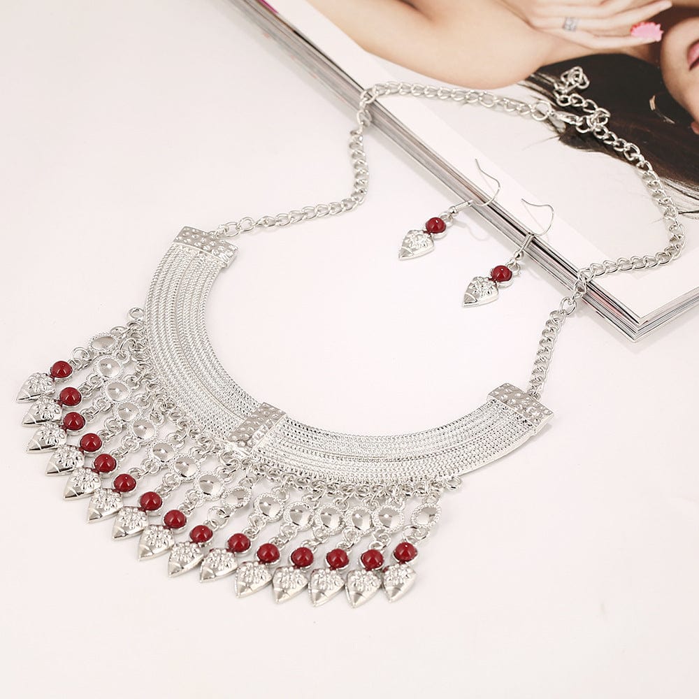 Vintage / 1 CARTER LISA Tassel Collar Statement Necklace Fashion Jewelry For Women Wedding Party Accessories For Bride