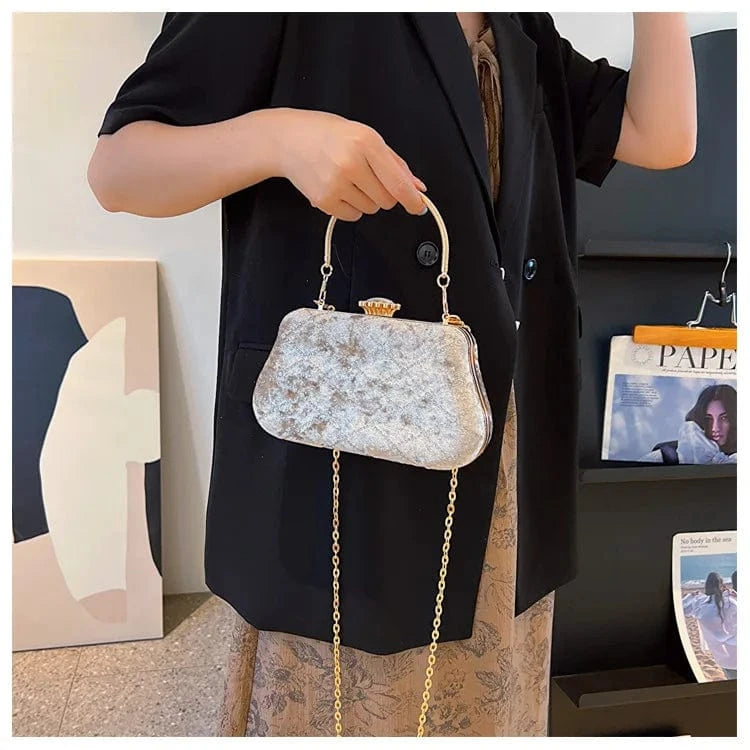 Vintage Women Party Box Clutch Bag Velvet Exquisite Design Elegant Clutches For Ladies Girls Wedding Purse Luxury Evening Bag