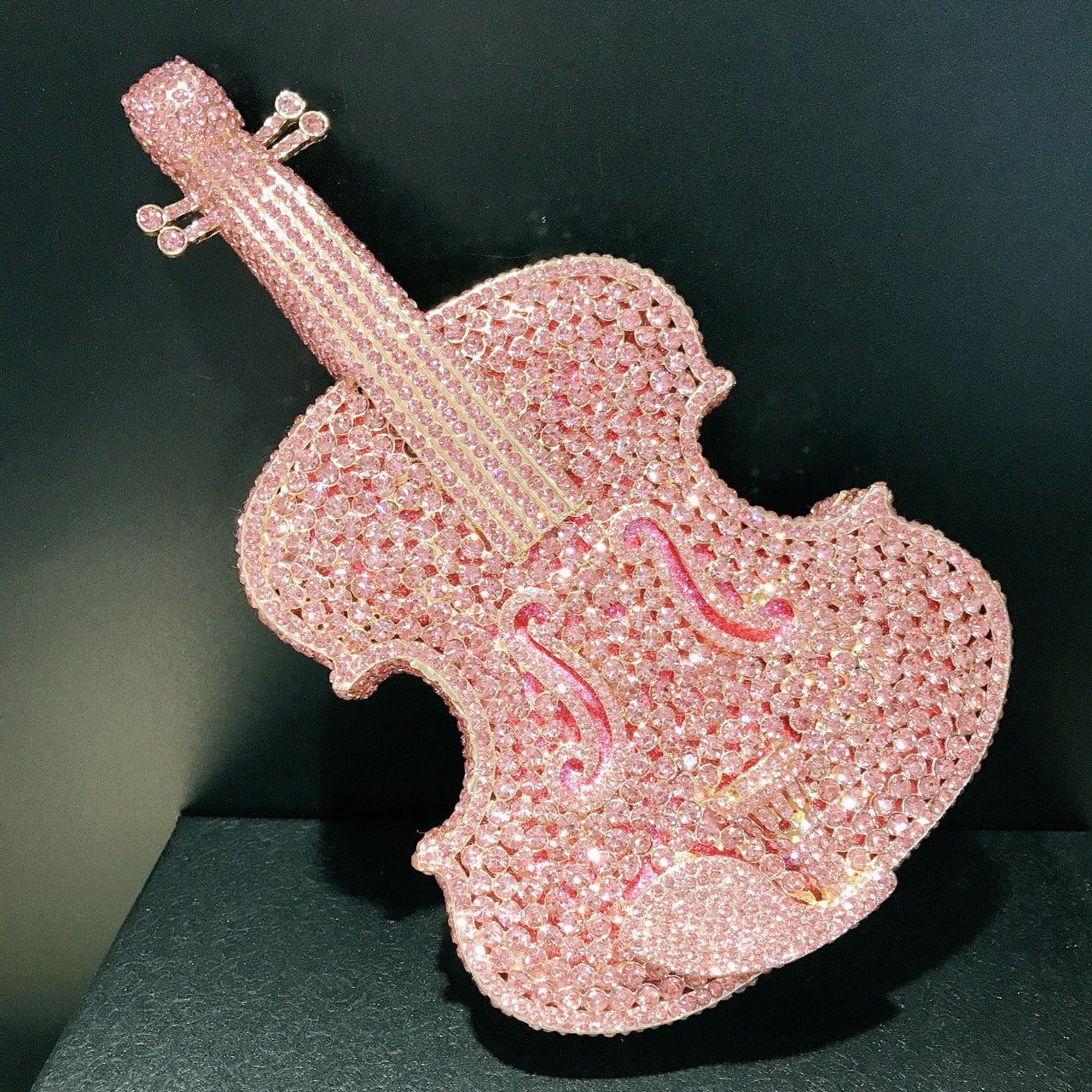 Violin1 Custom Women bling diamond party skull handbag hand rhinestone Pumpkin ice cream clutch Butterfly owl Swan  purse evening bags