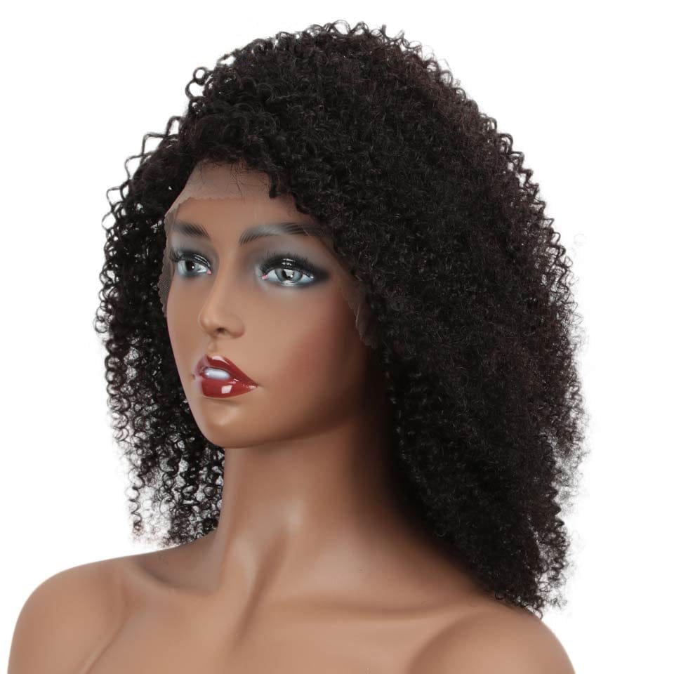 Virgin 100%  Natural Brazilian Remy Human Hair Wigs Pixie Cut Lace Part Wig Human hair Kinky Curly Front Wigs  Hair Extensions
