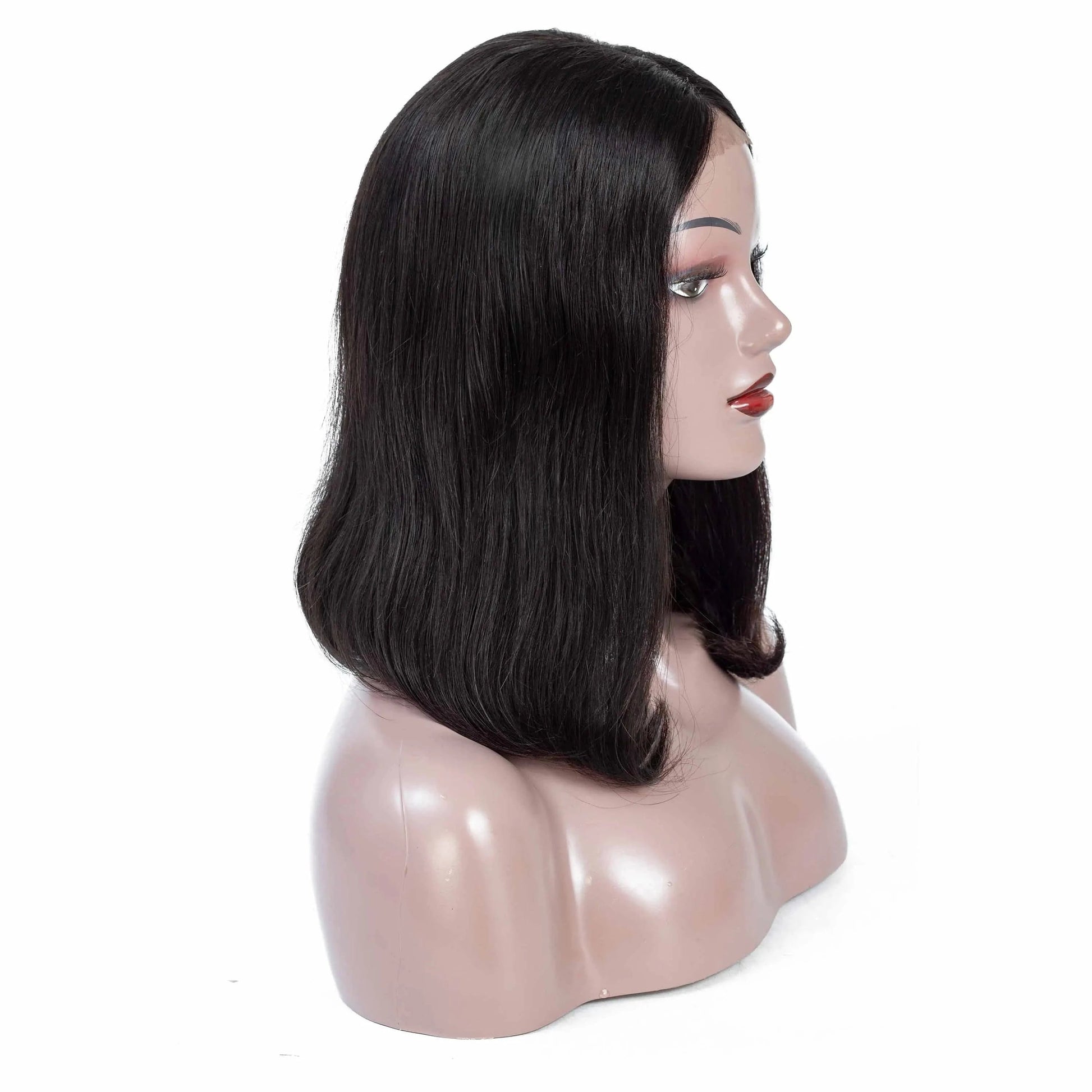 Virgin Brazilian Remy Hair 4X4 Lace Closure Short Human Hair Wigs Straight Wave Bob For Black Women