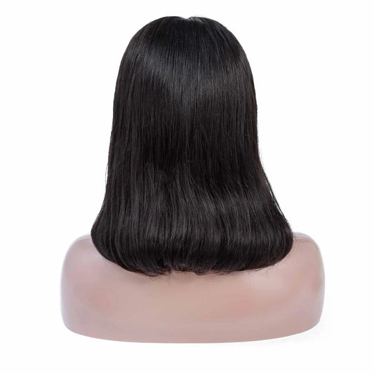Virgin Brazilian Remy Hair 4X4 Lace Closure Short Human Hair Wigs Straight Wave Bob For Black Women
