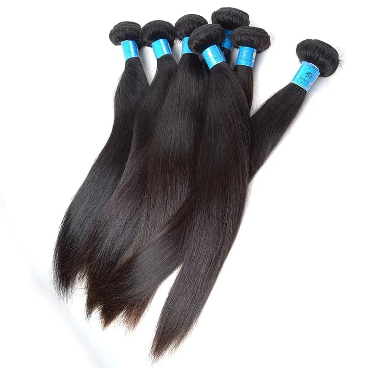Virgin mink brazilian natural straight hair flat wefts,human hair weave bundles brazilian,100%  genius weft hair extensions