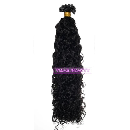 Vmae 4A 4B 3C Afro Kinky Curly Raw Vietnamese Nail K Tips Keratin 100% Human Remy Hair V U Flat I Tip Hair Extensions Human Hair