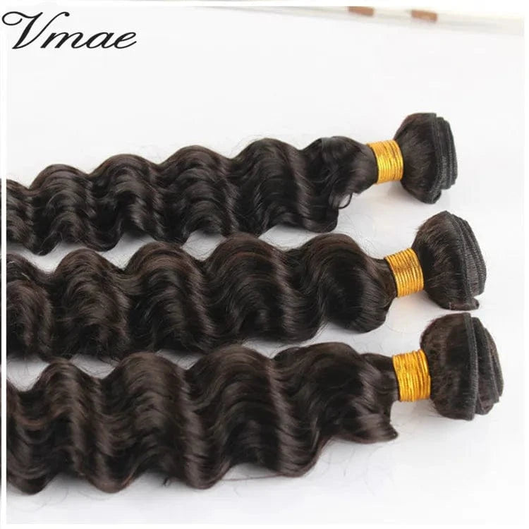 VMAE Brazilian 10 to 24 inch Natural 100g Deep Wave Weft unprocessed Deep Curly human Virgin Weave Bundles raw Hair Extension
