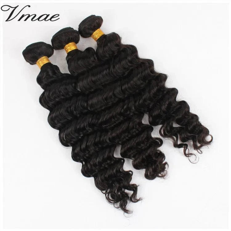 VMAE Brazilian 10 to 24 inch Natural 100g Deep Wave Weft unprocessed Deep Curly human Virgin Weave Bundles raw Hair Extension
