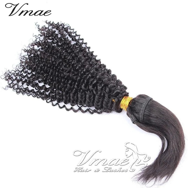 VMAE Brazilian Virgin Kinky Curly 3A 3B 3C 4A 4B 4C Natural Black unprocessed Soft Cuticle Aligned Braid In Bundles Human Hair