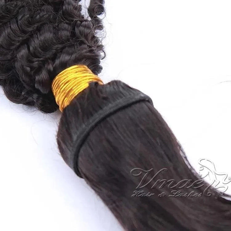 VMAE Brazilian Virgin Kinky Curly 3A 3B 3C 4A 4B 4C Natural Black unprocessed Soft Cuticle Aligned Braid In Bundles Human Hair