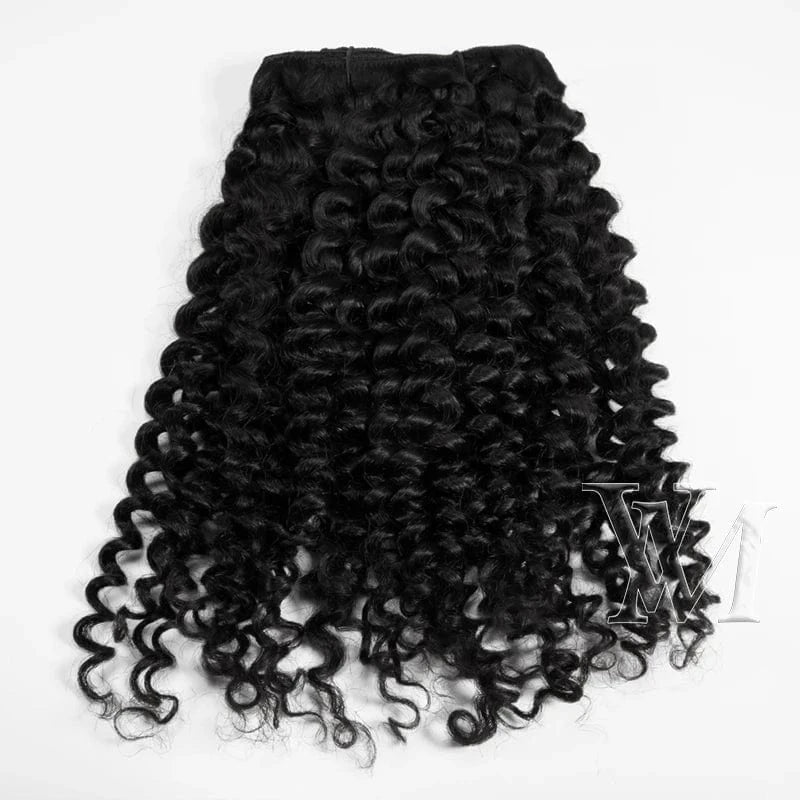 VMAE Burmese 100g 120g Natural Black Afro Kinky Curly 3A 3B 3C 4A 4B 4C Clip Ins Human Hair Clip In Extensions for Black Women