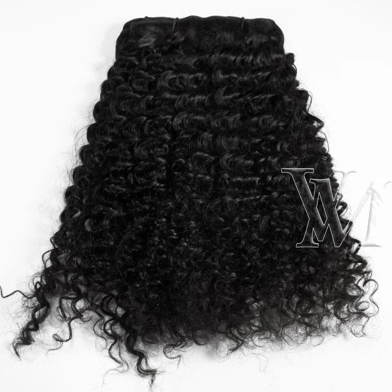 VMAE Burmese 100g 120g Natural Black Afro Kinky Curly 3A 3B 3C 4A 4B 4C Clip Ins Human Hair Clip In Extensions for Black Women
